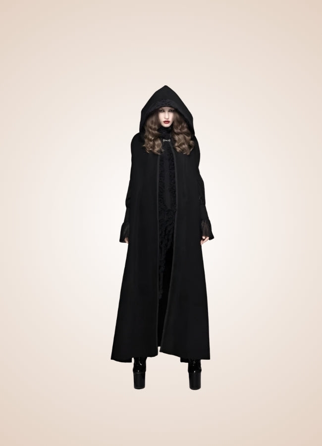 Women's Gothic Hooded Long Coat - Steampunk Australia