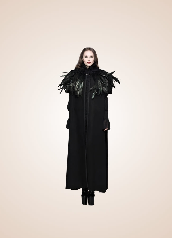 Women's Gothic Hooded Long Coat - Steampunk Australia