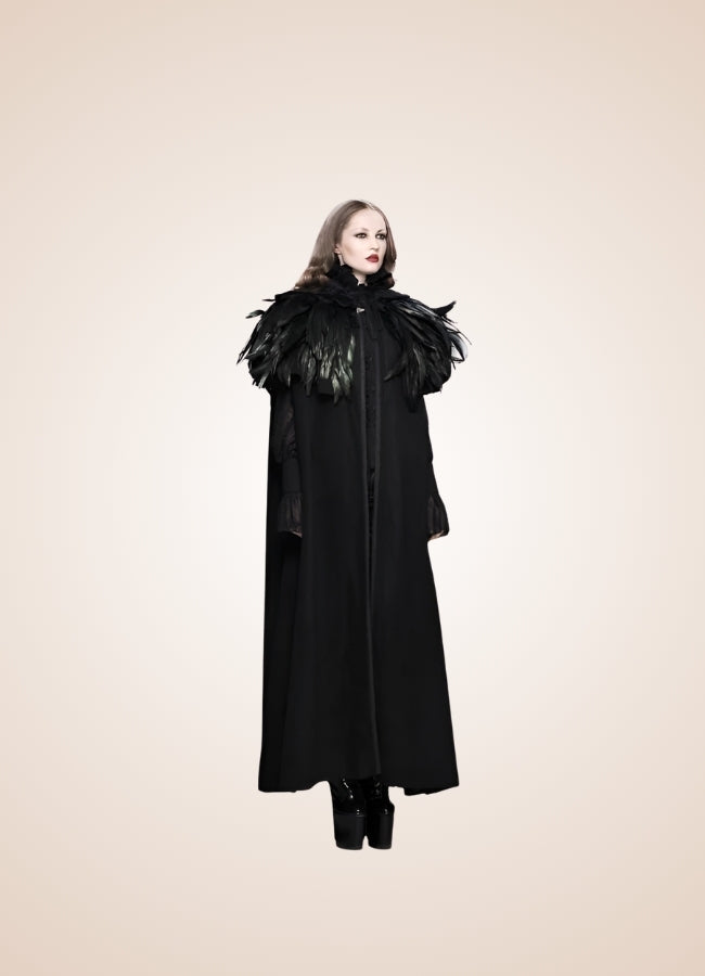Women's Gothic Hooded Long Coat - Steampunk Australia