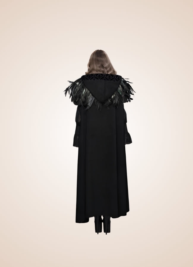 Women's Gothic Hooded Long Coat - Steampunk Australia