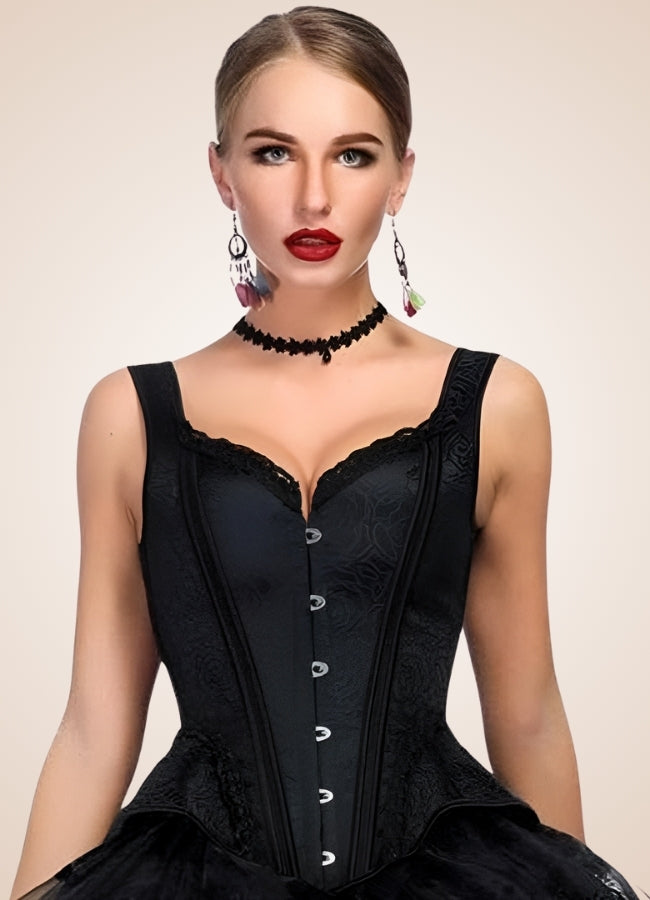 Black Victorian Steampunk Corset - Steampunk Australia