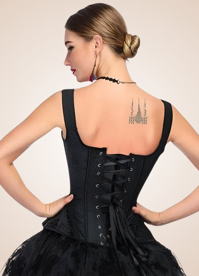 Black Victorian Steampunk Corset - Steampunk Australia