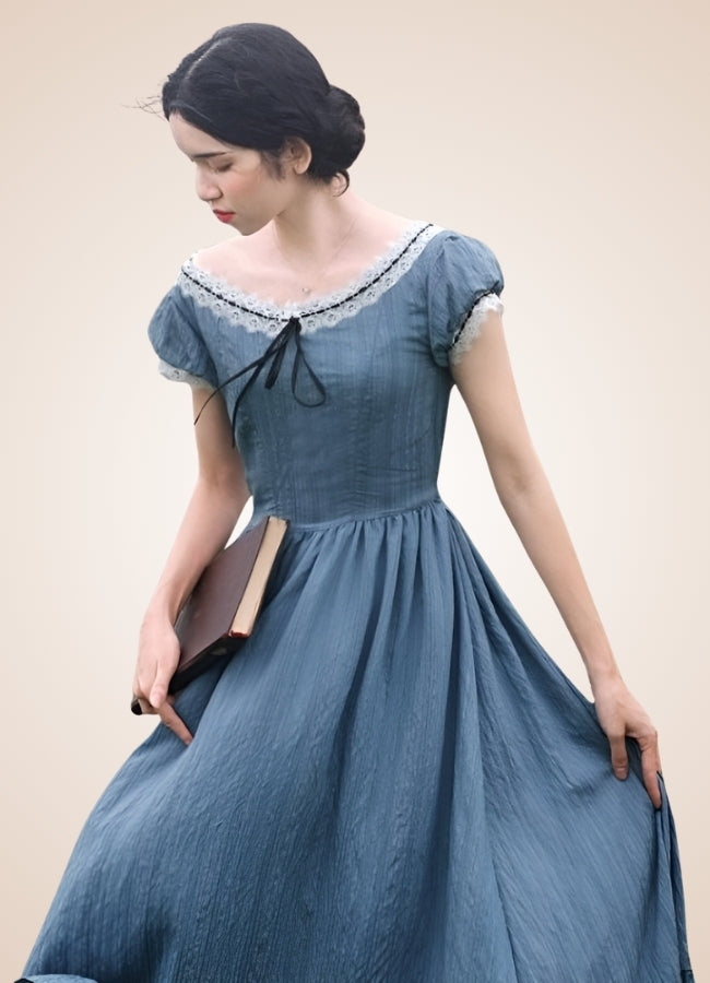 Woman's Blue Medieval Chemise - Steampunk Australia
