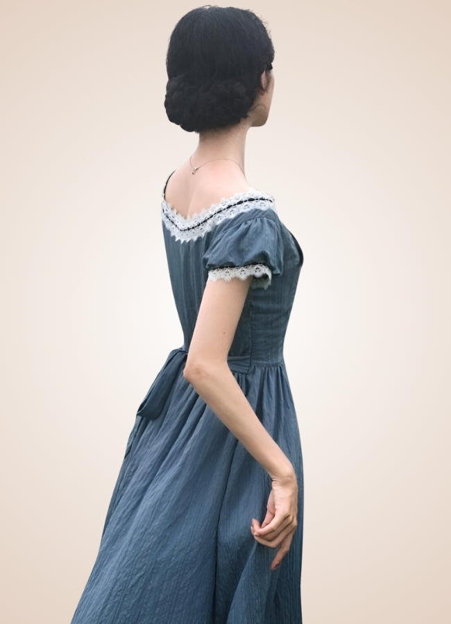 Woman's Blue Medieval Chemise - Steampunk Australia